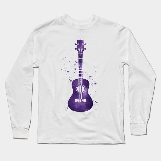 Ukulele Universe Texture Long Sleeve T-Shirt by nightsworthy